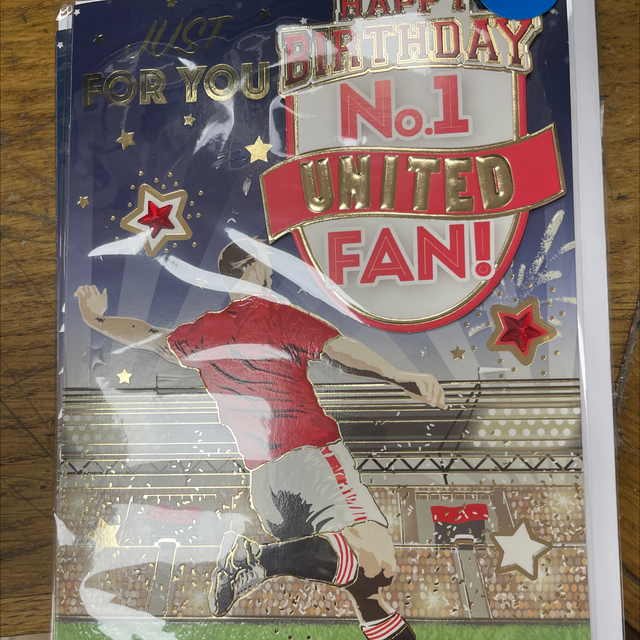 No 1 United fan birthday card