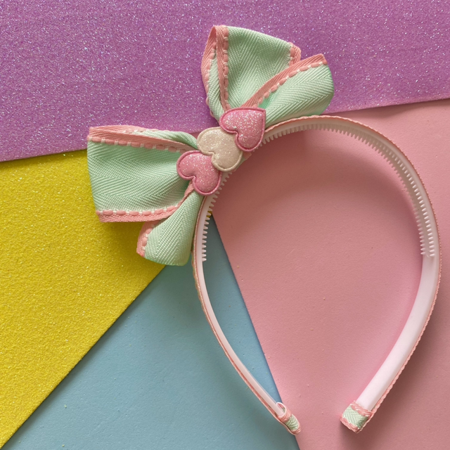 Serre-tête  petits coeurs 💕 