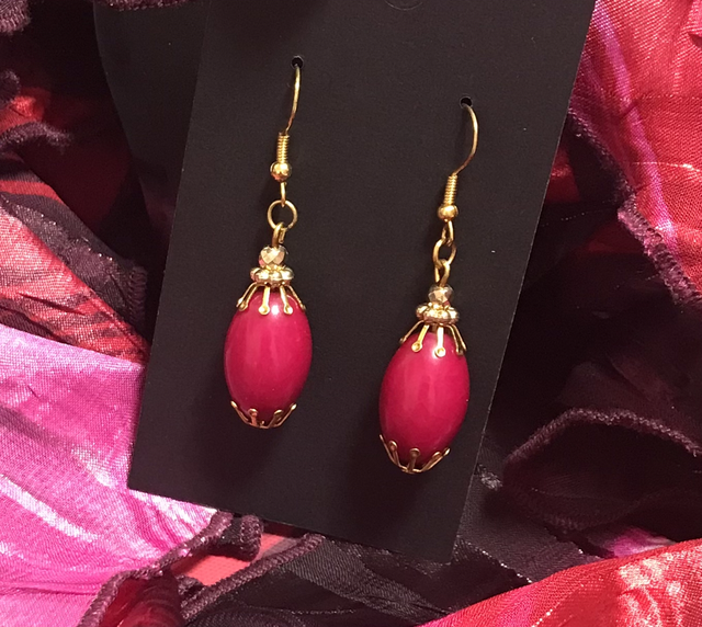 Rose Pink Dangling Earrings - RPD15