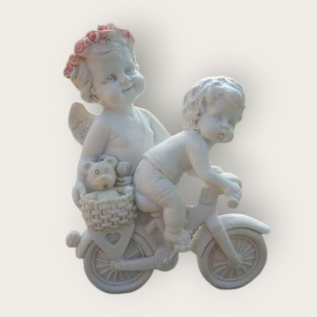 Statuette anges sur vélo