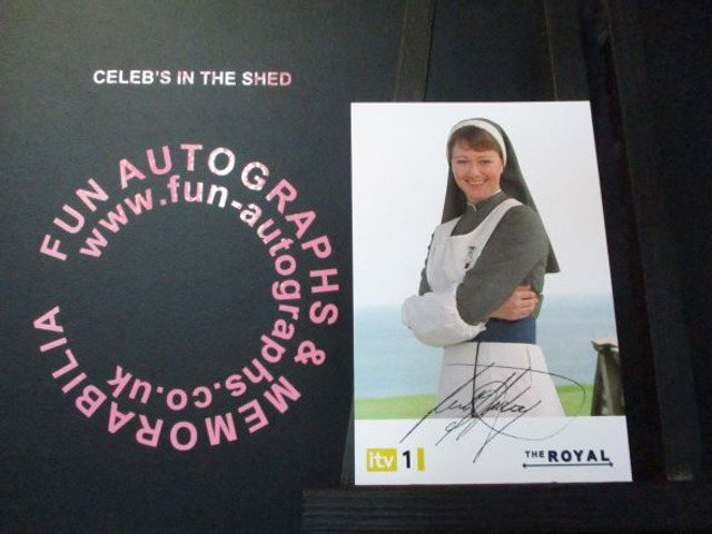 Linda Armstrong (Sister Brigid) Original Pre-Print Yellow The Royal 6x4 Cast Card