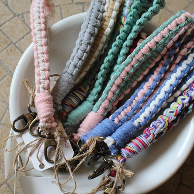 Porte-clés macramé