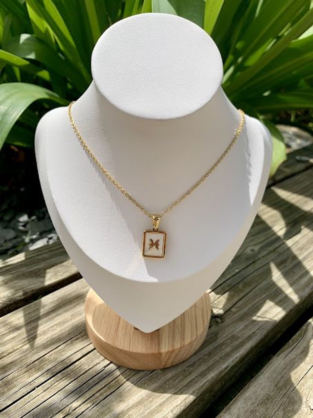 Collier Zodiaque Poisson en Nacre