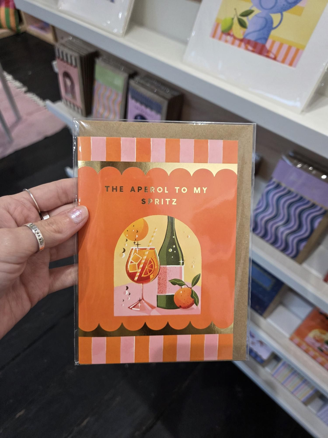 The Aperol To My Spritz Gold Foil Greetings Card - EV-016