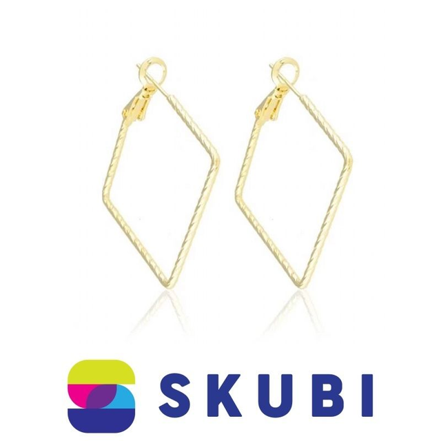 Náušnice Kvadrát zlatá barva - Jagar EAP11041