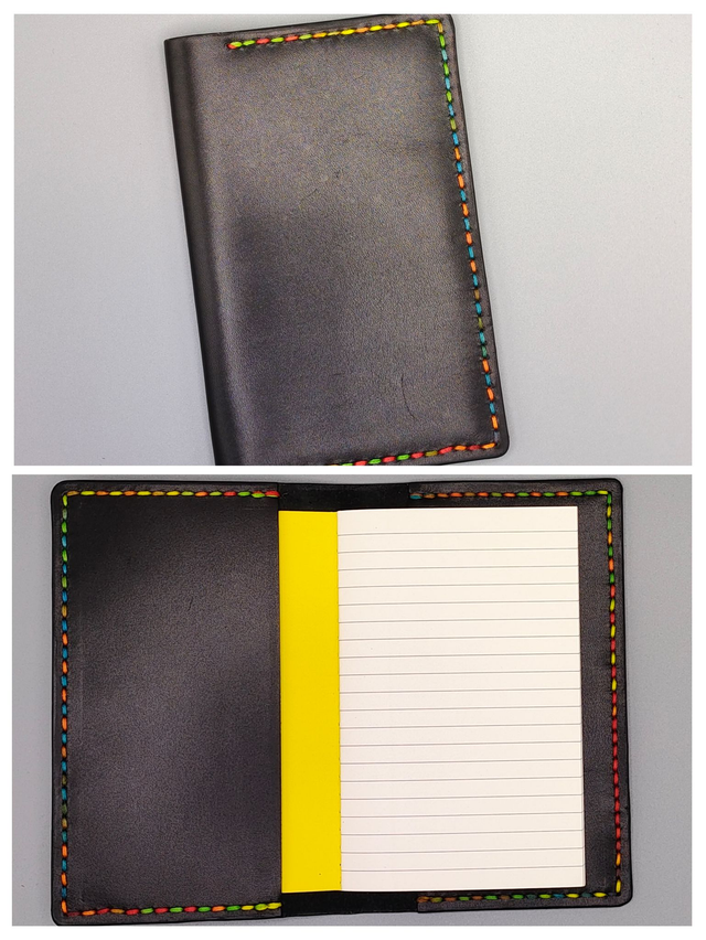Leather refillable notepad cover 2