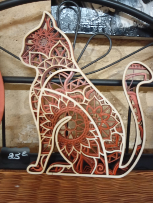 Chat tout en bois en 5D