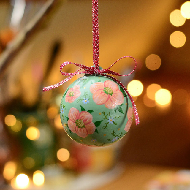 Hand-painted ornament "Hellebore"