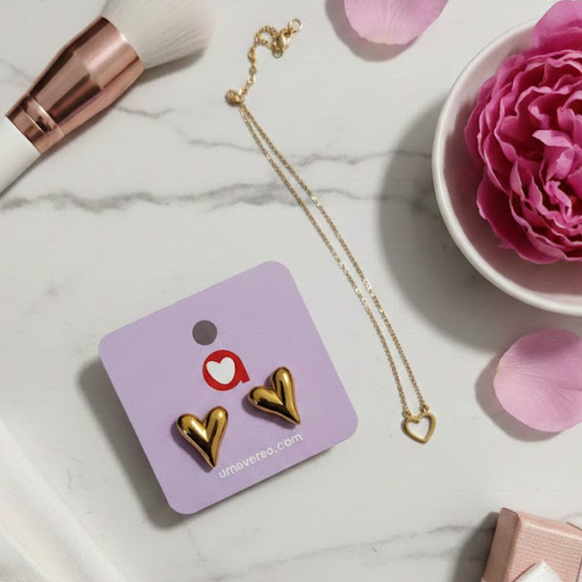 Coração Ponta Dourada