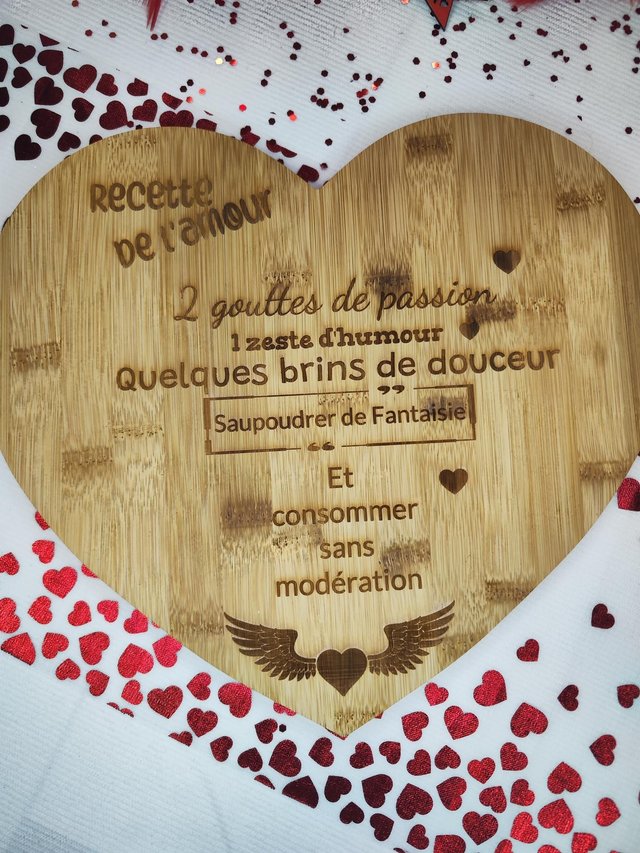 Planche à découper coeur