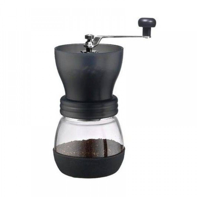 Tiamo 110g Glass Manual Coffee Bean Grinder - Black (HG6149BK)