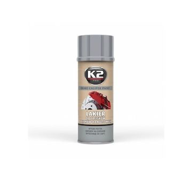 LAK NA BRZDOVÝ TŘMEN K2 400 ML STŘÍBRNÁ - Lak na brzdové třmeny a bubny K2 L346SR