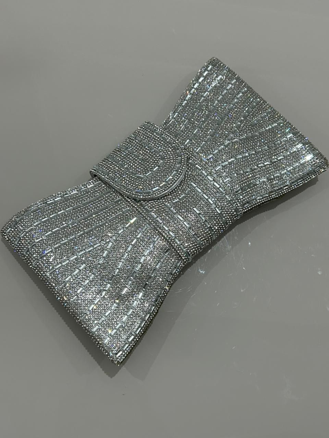 BOLSA/CARTEIRA LAÇO BRILHANTE SILVER (FSS-68)