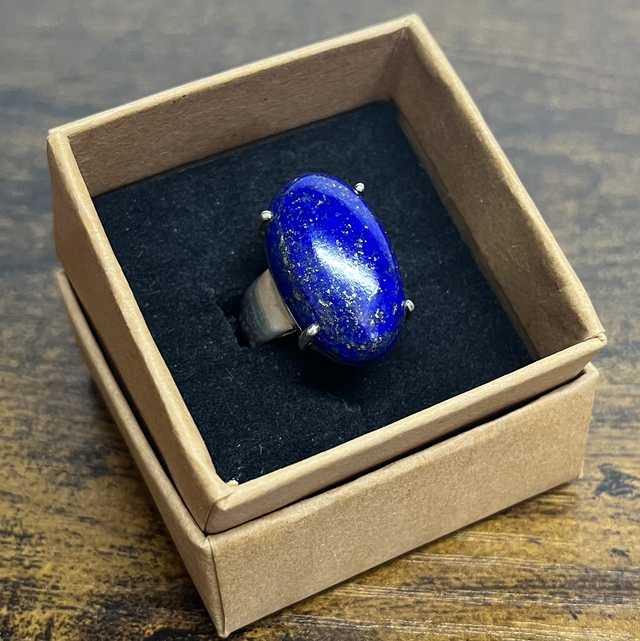 Bague en argent et Lapis-Lazuli - Taille 54