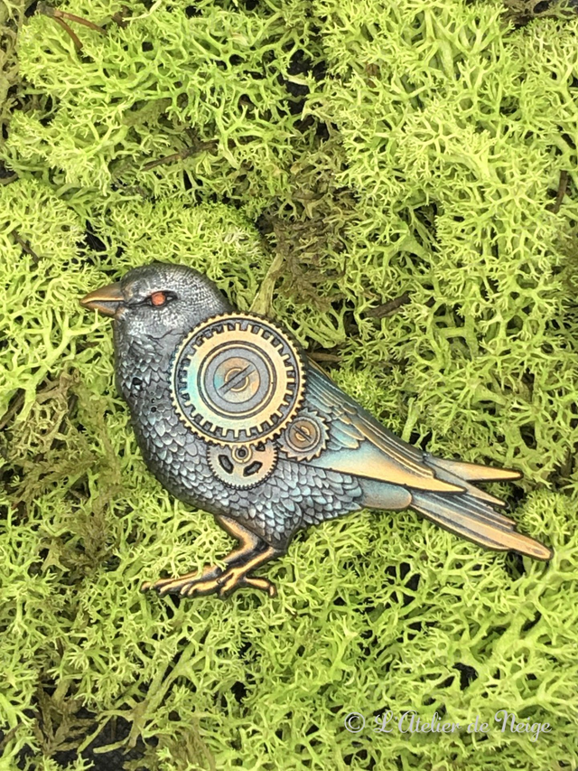 Broche Oiseau Macanique