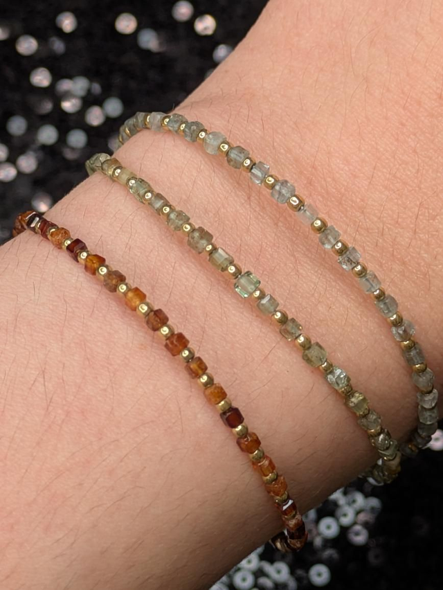 Bracelet pierres facettes