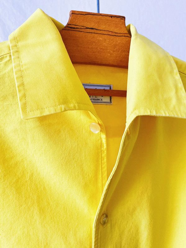Chemise Jaune Vintage - &quot;Made in France&quot; - XL