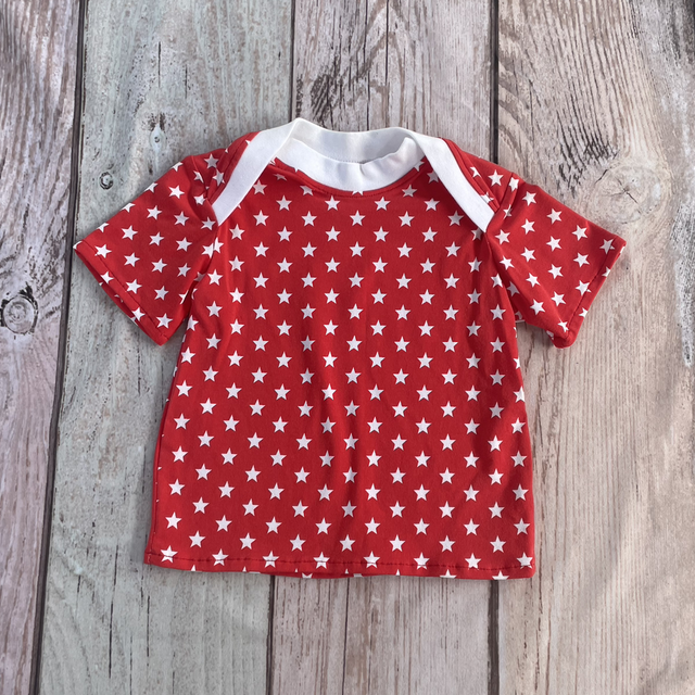 T-Shirt, Größe 80, rot mit Sterne 