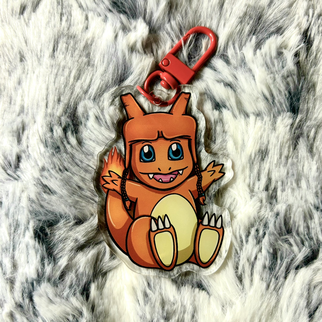 Charmander Evolving Hat Keychain