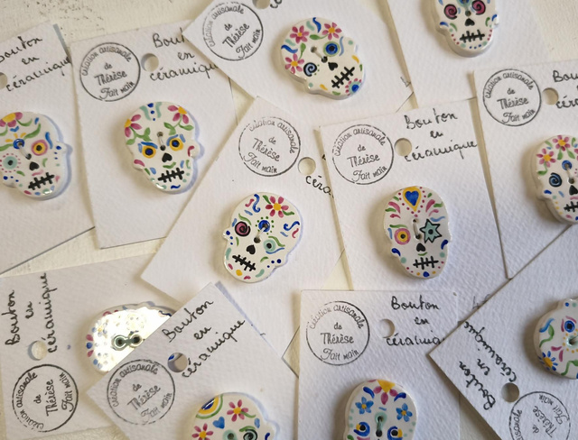 Boutons calaveras 