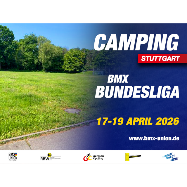 1x Stellplatz an der BMX Race Strecke in Stuttgart (17.04. - 19.04.2026)