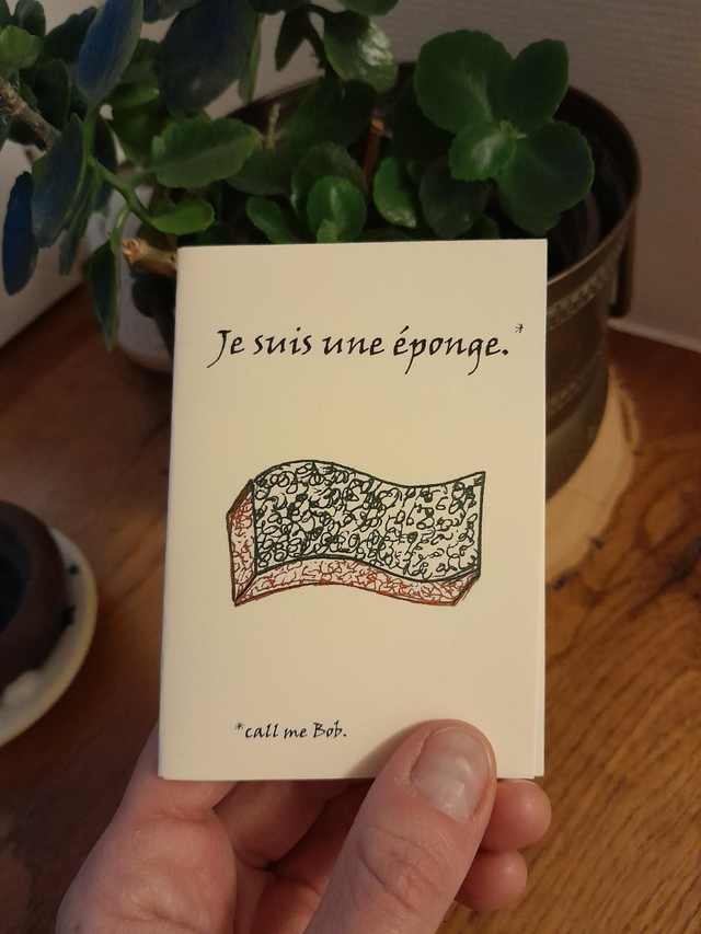 Mini livre Je suis une éponge
