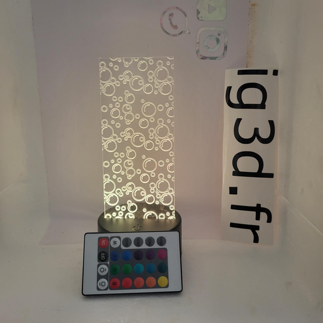 Lampe 3d Bulle 