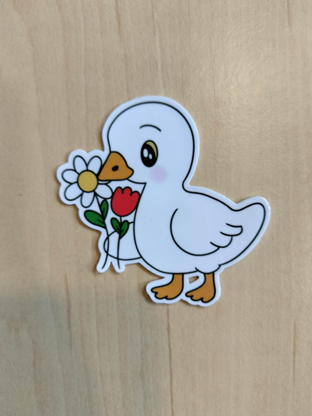 Pili l&#039;oie amoureuse des fleurs