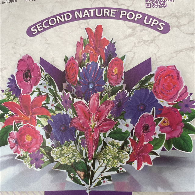 Beautiful flower bouquet pop out card