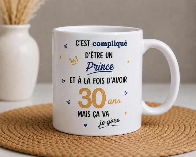 Mug anniversaire 30-39 ans Prince