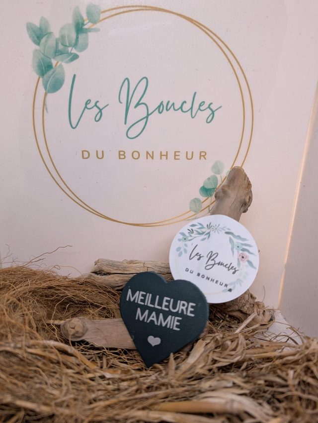 Broche personnalisée meilleure mamie verte br067