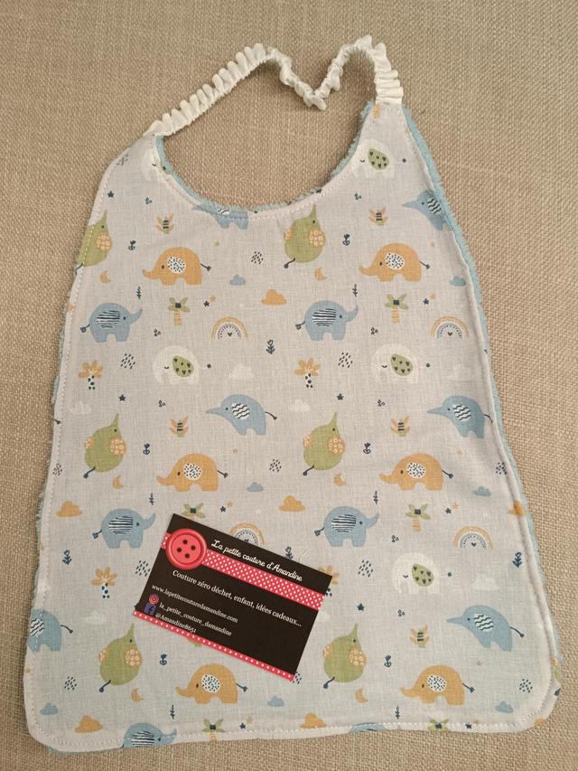 Bavoir élastique éléphants
