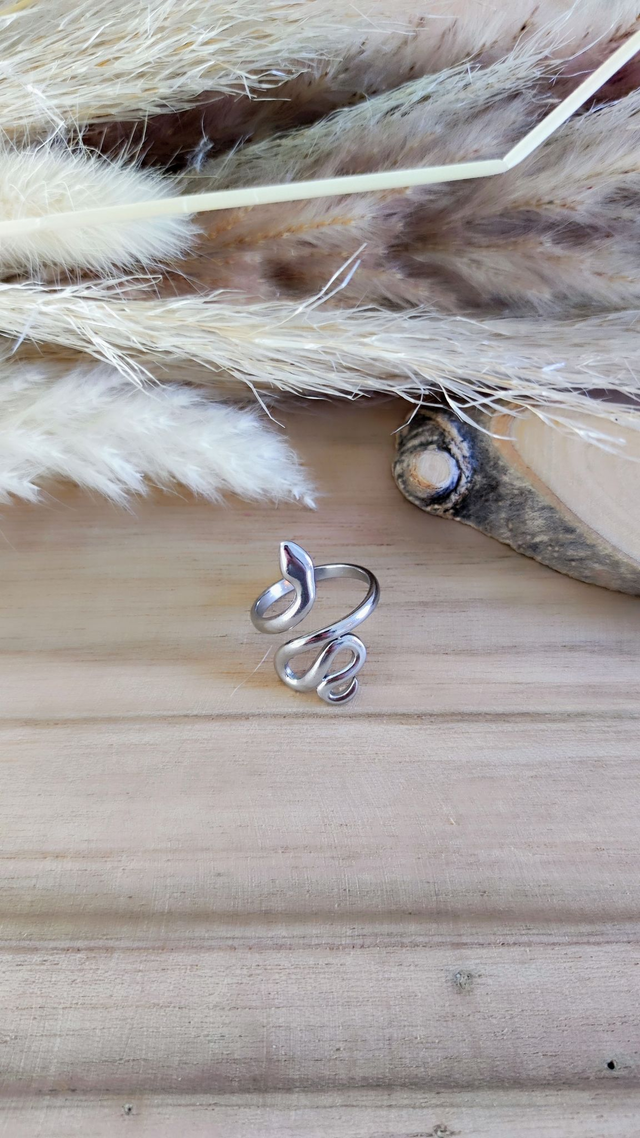 Bague Serpent acier