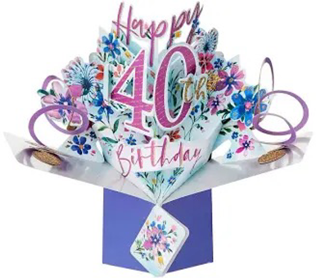 40th pop out card female