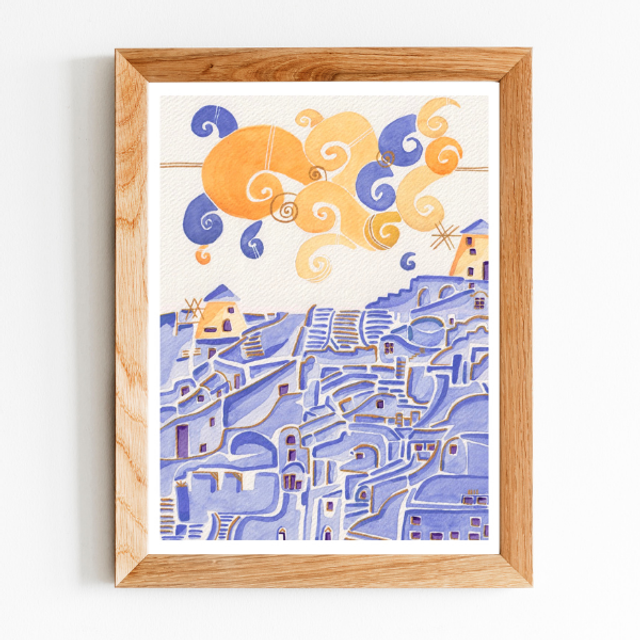 Santorini - Artprint