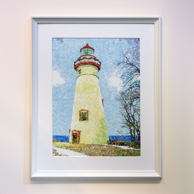 Port Clinton Lighthouse A3 Poster Reproduction (unframed)