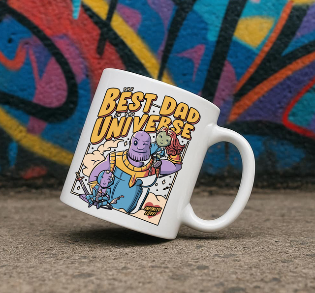 The Best Dad In The Universe Thanos 11oz Ceramic Printed Mug Design