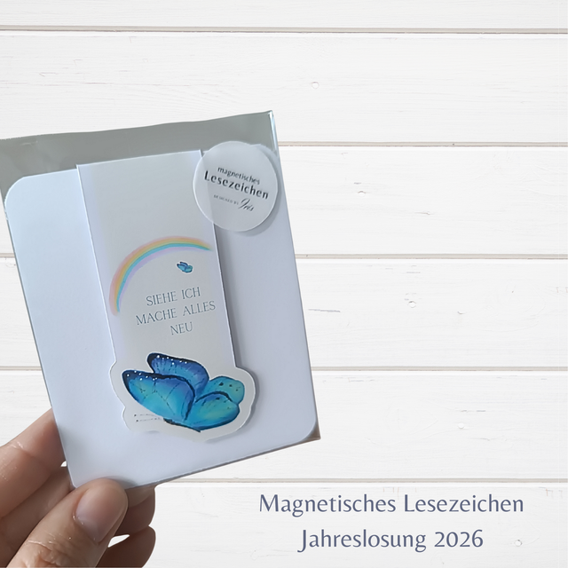 "Siehe, ich mache alles neu" Jahreslosung 2026 - Magnetisches Lesezeichen