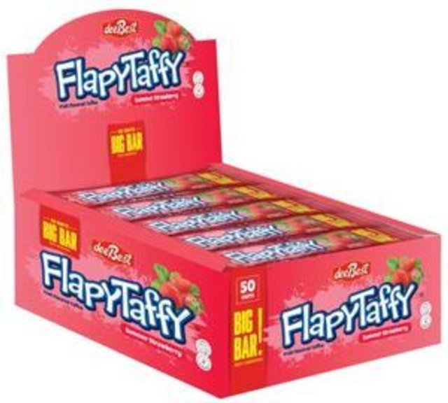 Dee Best Big Bar Flappy Taffy Strawberry