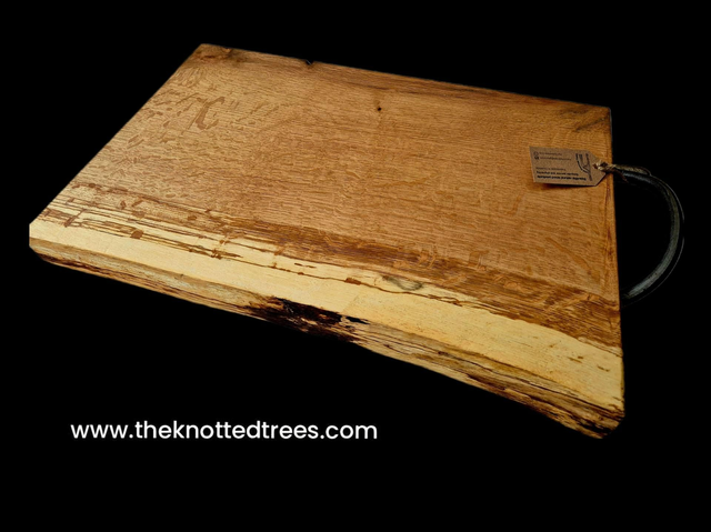 Hardwood board with handle