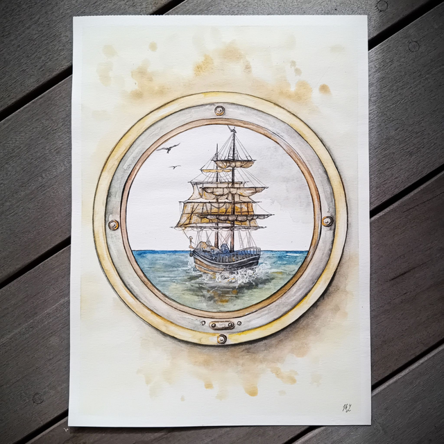 Le hublot et le navire