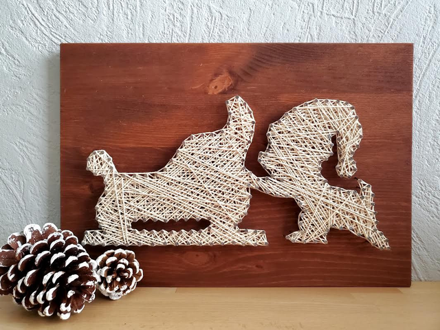 Kit String Art Lutin et son traineau