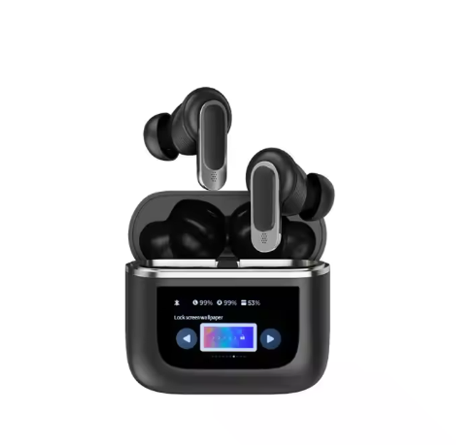 Écouteurs Pro sans fil Bluetooth 5.3 couleur écran LED commandes tactiles contrôle du Volume ANC casque antibruit