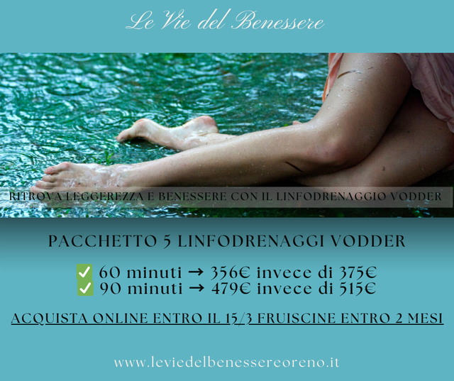 5 Linfodrenaggi Metodo Vodder 90’ – Promo Marzo