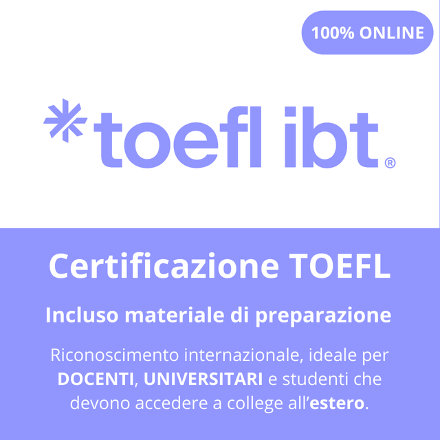 Certificazione TOEFL iBT®