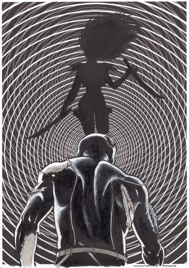 2023 - Murdocktober 27 - Silhouette - ORIGINAL, A4 (8.3x11.7)