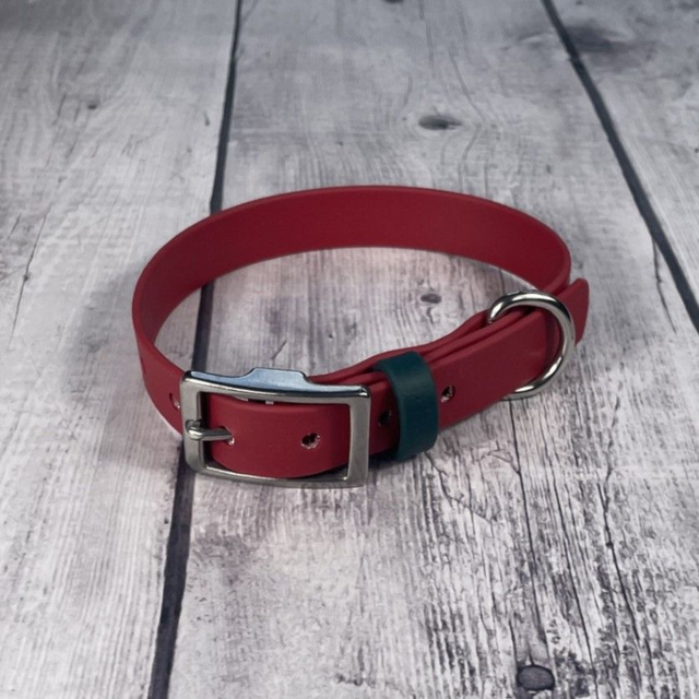 Festive Red Waterproof BioThane® Collar