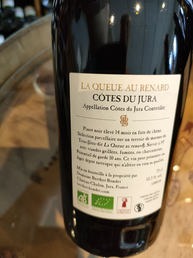 La Queue Au Renard 2020 - Rouge Sec Tranquille - Domaine Berthet-Bondet (Jean et Hélène Berthet-Bondet)