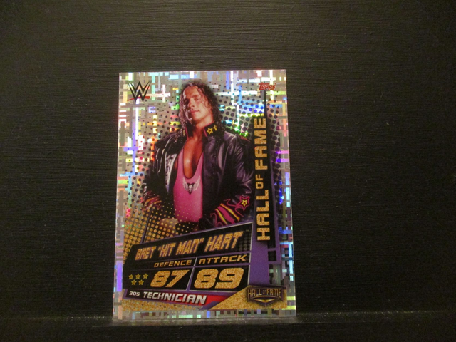 Bret "Hit Man" Hart - Hall Of Fame Slam Attax Universe Original Trading Card #305