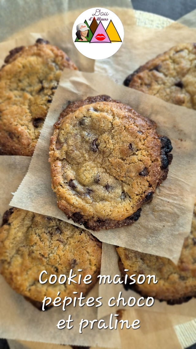 Cookie maison choco et praline x1
